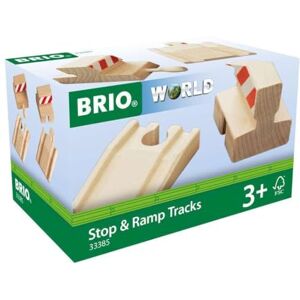 Brio World 33385 Lot de 2 Rampes et 2 Butoirs Accessoire pour circuit de train en bois Jouet pour garçons et filles à partir de 3 ans - Publicité