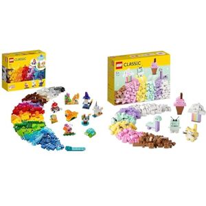 Lego 11013 Classic Briques Transparentes Créatives: Set de Construction pour Animaux Lion, Oiseau & 11028 Classic L’Amusement Créatif Pastel, Jouets Briques pour Filles et Garçons Dès 5 Ans - Publicité