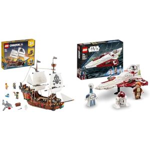 Lego 31109 Creator Bateau Pirate 3en1: Jouet de Construction d'Aventure, Éducatif & 75333 Star Wars Le Chasseur Jedi d’Obi-Wan Kenobi: Jeu de Construction Star Wars avec Minifigurine Taun We - Publicité