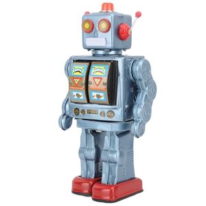 Srliya – Robot en Métal et étain, Jouet Rétro, Figurines Rotatives électriques, Modèle de Collection pour Adultes, Cadeau pour Enfants (Bleu) - Publicité
