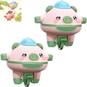 LYCZMKSF Cute Balanced Pig Toys, Acrobatics Tumbler Balance Pig, Cute Balanced Pig Toys, Tightrope Walking Tumbler Piglet Unicycle Toy, Fingertip Gyroscope Balance Robot (2pcs Green) - Publicité