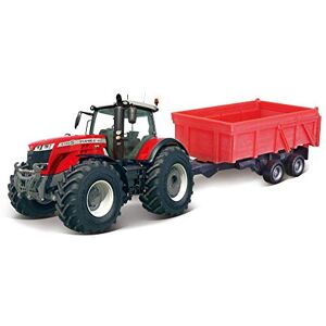 Bburago Massey Fergusson 8740S Tracteur avec remorque 10 cm - Publicité