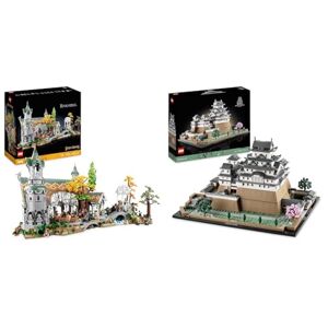 Lego 10316 Icons Le Seigneur des Anneaux : Fondcombe, Construisez la Vallée de la Terre du Milieu & 21060 Architecture Le Château d'Himeji, Kit de Construction de Maquette pour Adultes - Publicité