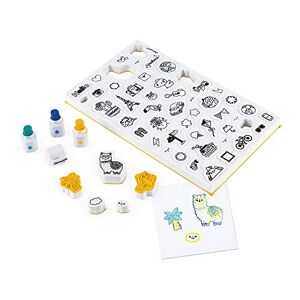 Janod Stampinoo 50 Foam Stamps Set Trips Easy-to-hold From 6 Years Old From 6 Years Old, J07800 - Publicité