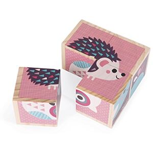 Janod Mes Premiers Cubes, Bébés Animaux Puzzle en Bois pour Enfant Jouet d’Eveil et d’Empilement Premier Âge Développe la Mémoire Jouet en Bois Dès 1 An, J08001 - Publicité