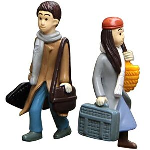 Luojuny 2pcs / Set Couples Statuette innovante Innovative Adorable Homme Miniature Femme Figurine 2pcs - Publicité