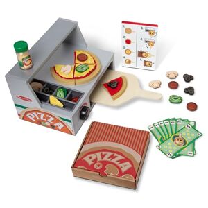 Melissa & Doug Comptoir de pizza   Jouet en bois  Jeux de rôle  Jeux d'aliments en bois - Publicité
