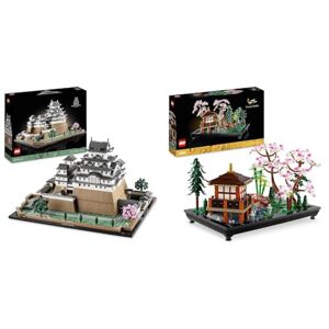 Lego 21060 Architecture Le Château d'Himeji, Kit de Construction de Maquette & 10315 Icons Le Jardin Paisible, Kit de Jardinage Botanique Zen pour Adultes avec Fleurs de Lotus, Cadeau Personnalisable - Publicité