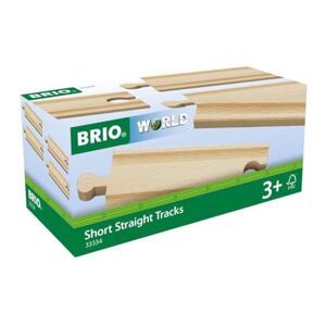 Brio World 33334 Rails Courts Droits 108 mm Accessoire pour circuit de train en bois Jouet pour garçons et filles à partir de 3 ans - Publicité