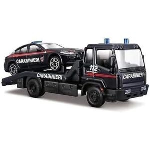 Bburago Burago 18-31424 CARRO Outils CARABINIERI avec Alfa Romeo Giulia CARABINIERI Echelle 1:43 Maquette ijn Metal - Publicité