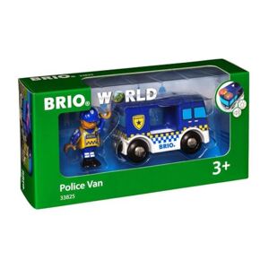 Brio World 33825 Camion de Police Son et Lumière Camion avec son et lumières Piles incluses Pour circuit de train en bois Jouet mixte dès 3 ans - Publicité