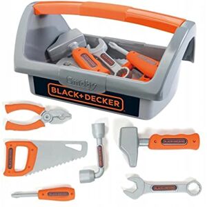 Smoby BLACK+DECKER Boite à Outils + 6 Outils Jouet Bricolage Enfant 360101 - Publicité