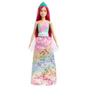 Barbie Poupée Royal Dreamtopia Cheveux Roses avec Corsage Scintillant, Jupe À Fleurs Mulitcolores Et Accessoire pour Cheveux, Jouet Enfant, A Partir De 3 Ans, HGR15 - Publicité