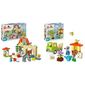 Lego 10416 Duplo Ma Ville Prendre Soin des Animaux de la Ferme, Jouet Éducatif pour Bébés & 10419 Duplo Ma Ville Prendre Soin des Abeilles et des Ruches, Jouet Éducatif Pâques - Publicité