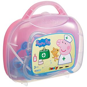 Smoby Peppa Pig Vanity Docteur Jouet pour Enfant Mallette de Docteur 15 Accessoires Médicaux 340101 - Publicité