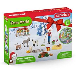 Schleich 98983 Calendrier de l'avent Farm World 2023 FR-IT, dès 3 Ans, Farm World Coffret, 24 pièces - Publicité