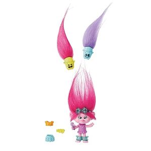 Mattel Trolls 3, Figurine Poppy Hair Pops à Fonction Avec Vêtements Amovibles, 2 Hair Pops Et Accessoires Surprises Inclus, Jouet Enfant, A Partir De 3 Ans, HNF10 - Publicité