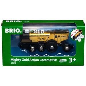 Brio World 33630 Locomotive Dorée Puissante à Piles Train électrique Son et lumière pour Circuit de Train en Bois Jouet pour garçons et Filles dès 3 Ans - Publicité