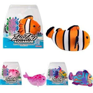 Lansay ZHU ZHU Aquarium Lot de 3 Poissons : 1 Moon Le Poisson Clown + 1 Coral Le narval + 1 Sébastien Le Poisson Mandarin Mini Univers Animal Interactif Dès 4 Ans - Publicité