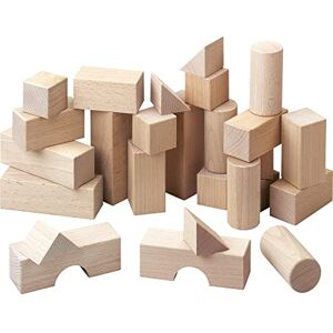 HABA 1071 Starter set- Basic Building Blocks -26 Wooden Pieces, for Ages 1 and Up (Made in Germany) - Publicité