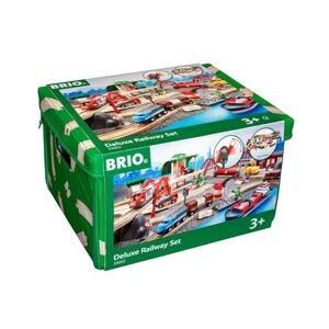 Brio World 33052 Circuit de Chemin de Fer Deluxe Coffret complet de 87 pièces Circuit de train en bois sur 2 niveaux Jouet mixte à partir de 3 ans - Publicité