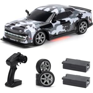 ACAMMZAR Voiture Télécommandée Drift, 1:16 25KM/H 4WD Voiture Télécommandée Tout Terrain Enfant Adulte, RC Drift Car pour Les Garcon de 5 6 7 8 9 10 Ans, avec lumières LED, Deux Piles - Publicité