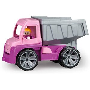 LENA 04451 TRUXX Camion Benne en Rose et Violet, Véhicule d'environ 27 cm, Camion à Benne avec Figurine entièrement Mobile, Benne basculante Robuste, véhicule Jouet pour Fillette à partir de 2 Ans - Publicité