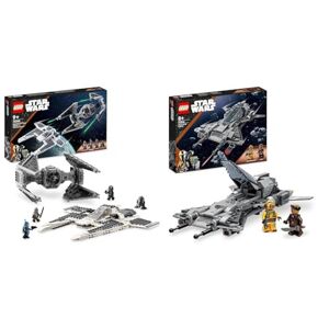 Star Wars LEGO 75348  Le Chasseur Fang Mandalorien Contre Le TIE Interceptor & 75346  Le Chasseur Pirate, Jouet de Construction Le Mandalorien Saison 3 avec Minifigurines - Publicité