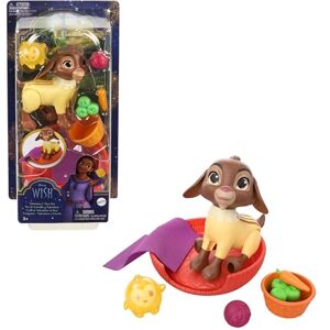 Mattel Disney Wish Valentino et Star Coffret de 2 figurines et 6 accessoires dont une panière et une couverture, les pattes arrière de la figurine de chèvre se plient HRC15 - Publicité