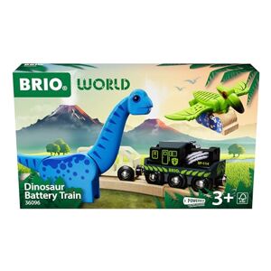 Brio World 36096 Train à Piles Dinosaure Train électrique Dinosaure Inclus pour Circuit de Train en Bois Jouet Mixte à partir de 3 Ans - Publicité