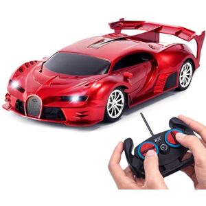 CHENKEE Voiture Telecommandé Enfant, 1/18 Voiture RC Cars Jouets pour Garçons Filles 3 4 5 6 7 8 9 Ans RC Car avec Phares(Rouge) - Publicité