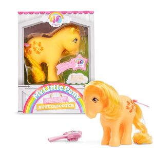 Basic Fun Butterscotch Classic Pony, My Little Pony, , 35323, cadeaux rétro de poneys pour filles et garçons, jouets de licornes pour garçons et filles à partir de 3 ans - Publicité