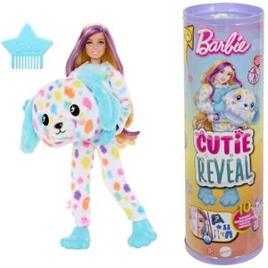 Barbie Cutie Reveal Poupée et accessoires avec costume dalmatien multicolore en peluche et 10 surprises, dont le changement de couleur, série Rêve Coloré, HRK41 - Publicité