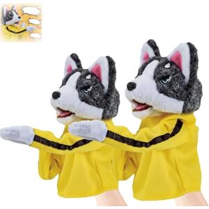 EHOTER Kung Fu Puppet Husky Dog Toy, Jouet De Marionnette à Main Boxing Dog, Poupée en Peluche Chien De Boxe, Jouet Interactif Délicat Cadeau pour Enfants (2 pièces) - Publicité