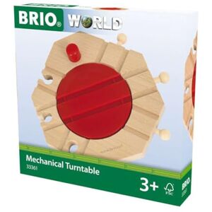 Brio World 33361 Plaque Tournante Mécanique Accessoire pour circuit de train en bois Action de jeu sans pile Jouet pour garçons et filles dès 3 ans - Publicité