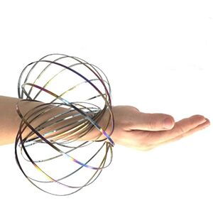 ORTUH Anneau de Flux Ferme en Acier Inoxydable Anneau de Bras en Spirale en métal Jouet de Bracelet Magique pour Le soulagement du Stress Science cinétique Anneau à Ressort éducatif Multi-sensoriel - Publicité