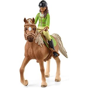 Schleich 42542 Cavalière Sarah et Mystery, dès 5 ans, Horse Club coffret, 15,1 x 7,9 x 18 cm - Publicité