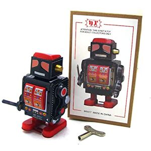 FLADO Jouet à remonter nostalgique MS517 Robot de Police Jouets en étain Accessoires de Photographie Vintage Cadeau pour Enfants à Collectionner - Publicité