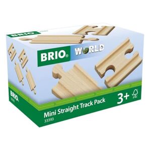 Brio World 33393 Lot 4 Mini Rails Double Male/Double Femelle 54 mm Accessoire pour Circuit de Train en Bois Jouet pour garçons et Filles à partir de 3 Ans - Publicité