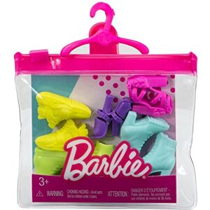 Barbie Shoe Pack HBV29 Ensemble de Chaussures, Talons, Baskets pour poupée - Publicité