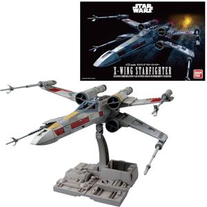 Revell (Bandai Original) 01200 Star Wars X-Wing Starfighter (Luke Skywalker) Échelle 1:72 Non construit/pré-coloré/clipsé (sans colle) Kit de modélisme en plastique avec base de présentation - Publicité