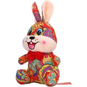 Cuque Nouvelle Année Lapin Poupée Portable Couleur Claire Exquis Lapin en Peluche Décorations pour la Maison pour Les Enfants (Lapin 7,9 Pouces) - Publicité