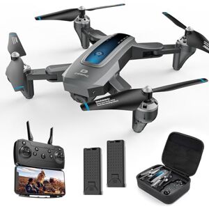 DEERC D10 Drone pliable avec caméra pour adultes 2K HD FPV Vidéo en direct,Contrôle gestuel,Maintien d'altitude, Mode sans tête, Quadricoptère RC pour débutants avec 2 piles et étui de transport - Publicité