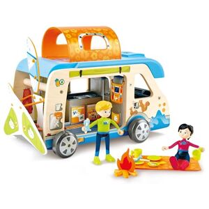 Hape Jouet  Camping car Jeux Éducatifs Camion en Bois Peint Fourni avec Poupée et Accessoires Amovibles pour la Maison pour Enfant à Partir de 3 ans Compatible Marques Traditionnelles - Publicité