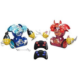 SilverLit -S88056 YCOO Kombat Bi Avance et Frappe Ton adversaire Jusqu'au K.O-Pack de 2 Robots télécommandés-Effets sonores et Lumineux-Dès 5 Ans, 88056, Rouge ET Bleu SAMOURAÏ, Petit - Publicité