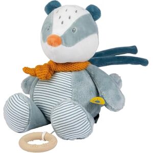 Nattou Musical Cuddly Badger Felix, 29 cm, Dusty Blue - Publicité