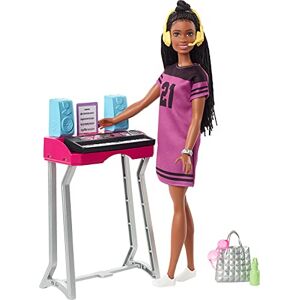 Barbie Big City Big Dreams Coffret Studio d’Enregistrement New-Yorkais avec poupée Brooklyn, synthétiseur et Accessoires, Jouet pour Enfant, GYG40 - Publicité