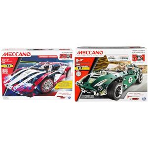 MECCANO Coffret Supercar 25 MODÈLES MOTORISÉS Voiture Enfant Motorisée & Cabriolet Retro Friction 5 MODÈLES Coffret Inventions avec 174 Pièces, 1 Moteur Rétro Friction Et 2 Outils - Publicité