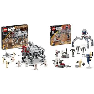 Lego 75337 Star Wars Le Marcheur at-Te, Jouet, Construction de Figurines de Droïdes de Combat & 75372 Star Wars Pack de Combat des Clone Troopers et Droïdes de Combat, Jouet pour Enfants - Publicité