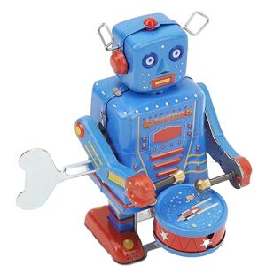 Fussbudget Robot Tambour Mécanique, Jouet en Fer Blanc, Rétro, Fait à la Main, Robot à Remonter pour Enfants et Adultes, Collection - Publicité